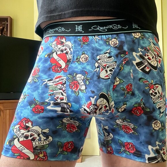 Brand New ED HARDY Multi-Color TATTOO Performance BOXER BRIEFS Size M - Picture 13 of 15